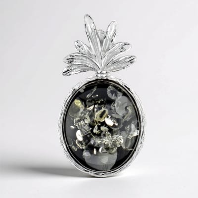 Cavill - Zilveren Hanger - 925 Sterling Zilver - Groene Baltische Barnsteen 1 45 ct - Ovale Cabochon - Natuurlijke Elegante Sieraden