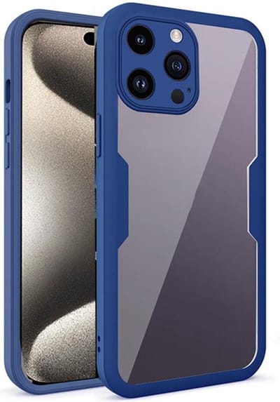 Hoesje geschikt voor Apple iPhone 15 Pro - Techsuit ColorVerse 360 Case met Screenprotector - Blauw