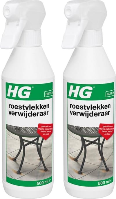HG Roestvlekken Verwijderaar - Roestvlekverwijderaar - 500ml - Veilig in Gebruik - 2 stuks!