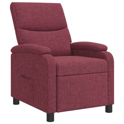 vidaXL - Recliner - Wijnrood - Stof
