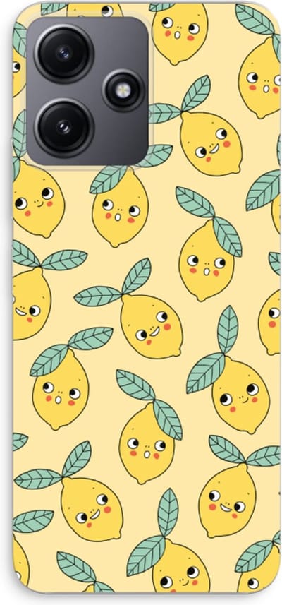 Case Company® - Hoesje geschikt voor Xiaomi Redmi 12 hoesje - Citroenen - Soft Cover Telefoonhoesje - Bescherming aan alle Kanten en Schermrand
