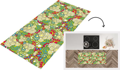 Keukenloper - Loper keuken - Patronen - Bloemen - Lente - 120x50 cm - Keukenloper vinyl