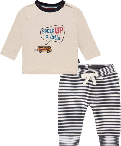 Noppies set(2delig) Broek AHIDUD Ebony en Shirt MASSENA - Maat 50
