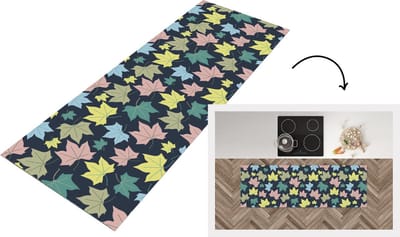 Keukenloper - Loper keuken - Patronen - Herfst - Bladeren - 150x50 cm - Keukenloper vinyl