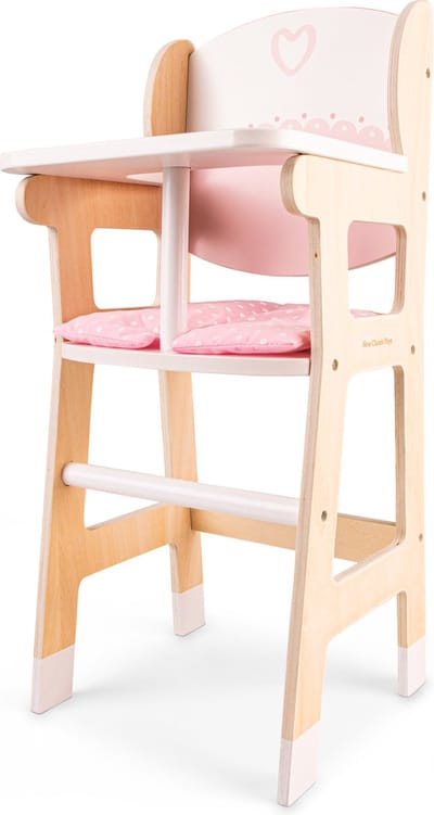 Woet® Houten Poppenstoel met Kussen - Meubel voor Poppen - Rollenspel Poppenaccessoire - Poppenmeubel Speelgoed - Vanaf 3 Jaar