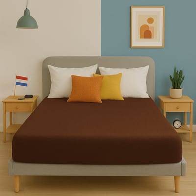 Saphira ESSENTIALS Badstof Hoeslaken – Bruin – 90x200 cm – 30 cm Matrashoogte – 80% Katoen / 20% Polyester – 360° Rondom Elastiek – Luxe Comfort & Perfecte Pasvorm
