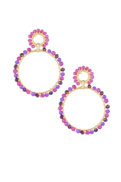 Bijoutheek Oorknoppen Circle Of Colours Paars