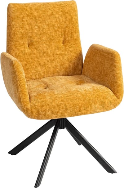 Fauteuil - Relaxzetel - Relaxstoel - Relaxfauteuil - Stoel - Met armleuning - Voor één Persoon - Geel + Zwart