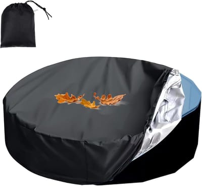 Ronde Zwembadafdekking - Pool Cover - Zwembad Beschermen - UV-bestendig Stofdicht - 305 cm - Zwart