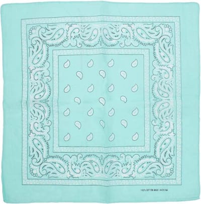 Zac's Alter Ego - Mint Green Paisley print Bandana - Groen