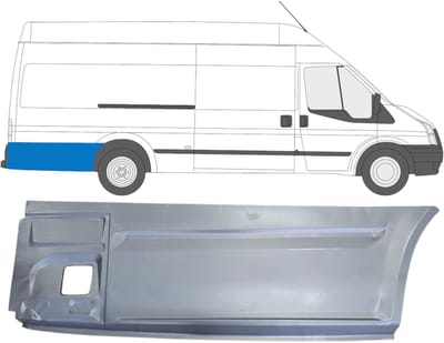 Reparatiepaneel achterspatbord voor Ford Transit 2000-2013 / Rechts