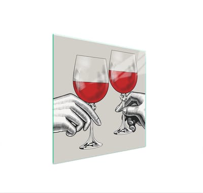 TMK ArtDeko - Beschermplaat Glas - 50x52cm - Voor Alle Soorten Kookplaten - Veilig & Hygiënisch
