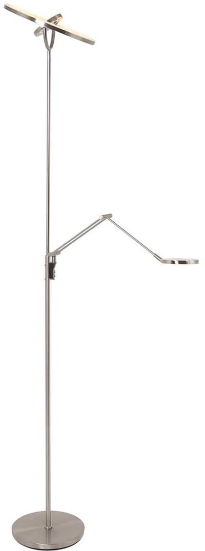 Vloerlamp | Soleil | 2 lichts | LED | grijs zilver | glas metaal | design verlichting moderne verlichting