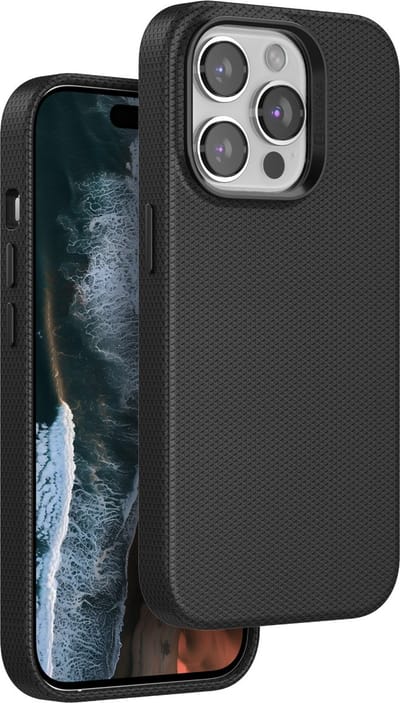 Hoesje Geschikt voor iPhone 15 Pro Max Rugged hoesje Zwart - Duurzaam en Heavy Duty Beschermhoes voor Optimale Bescherming