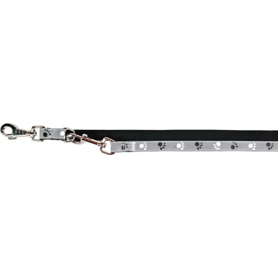 Trixie Silver Reflect adjustable leash XS-S: 2.00 m/15 mm black/silver grey