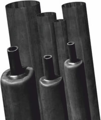 Krimpkous met lijm - 1 meter - zwart - 4mm naar 1mm