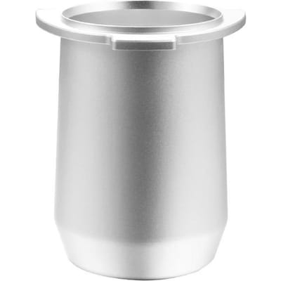 Porte-filtre à café en alliage d'aluminium, mains libres, tasse de dosage de café, café à domicile argenté