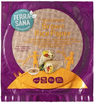TerraSana Vietnamese bruine rijstvellen bio 150 Gram