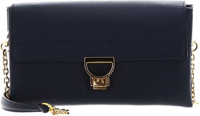 COCCINELLE Leren Schoudertas Arlettis Handbag Midnight Blue Donkerblauw