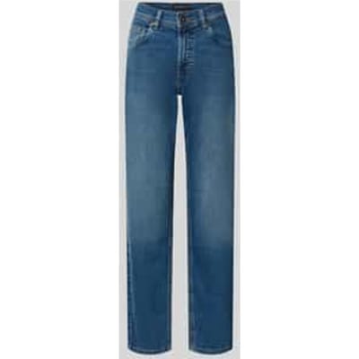 straight fit jeans van katoenmix