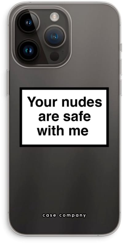 Case Company® - Hoesje geschikt voor iPhone 14 Pro Max hoesje - Safe with me - Soft Cover Telefoonhoesje - Bescherming aan alle Kanten en Schermrand
