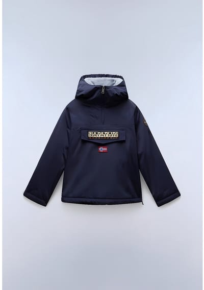 Napapijri Rainforest kinder winter anorak blauw - Maat 140 - Met capuchon - Ritssluiting