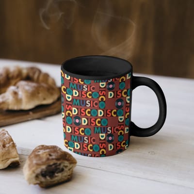 Magische Mok - Foto op Warmte Mokken - Koffiemok - Retro - Disco - Muziek - 70s - Multi - Magic Mok - Beker - 350 ML - Theemok