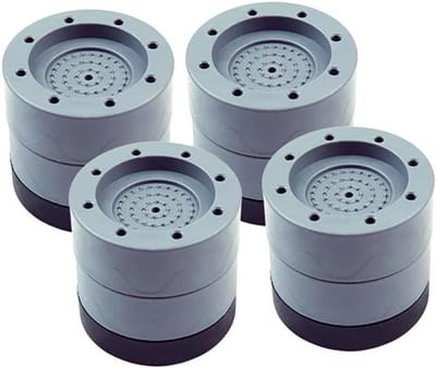 Wasmachine Verhogers - Stille Voetjes - Apparaat Stabiliseren - Schokabsorberend Ontwerp - 4 Stuks 6cm - Grijs