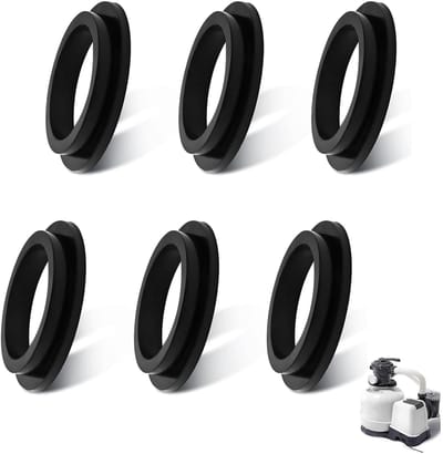 Dailygoods- O-ring set 6 Stuks - Rubber Afdichtingsringen - Vervangingsonderdelen - Voor Intex Zandfilterpompen - Duurzaam Materiaal - Eenvoudige Installatie - Afdichtring