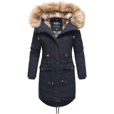 Navahoo Dames Winterjas Rosinchen – Klassieke Parka met Afneembare Kunstbontkraag