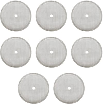 Dailygoods- Vervangingsfilters 8 stuks - Herbruikbaar - Roestvrij staal - Voor Franse pers - Fijn scherm met 100 mazen - Geschikt voor 1000 ml - Koffiefilter