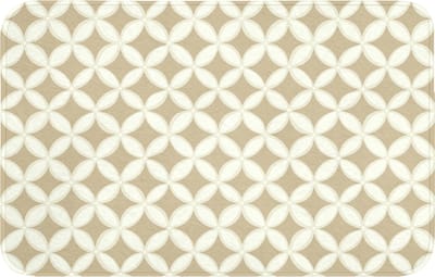 WC mat 80x50 cm - Antislip - Symmetrisch - Motief - Beige - Toiletmat - Vloermat - Douchemat - Toilet tapijt - Toiletmatten