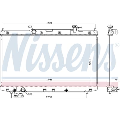 Radiator, motorkoeling NISSENS 606841
