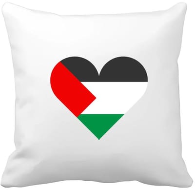 Akyol - palestina vlag hart vorm Kussen hoes - Palestina - mensen die liefde willen geven aan palestina - degene die van palestina houden - supporten - oorlog - verjaardagscadeautje - gift - geschenk - kado - 40 bij 40 cm