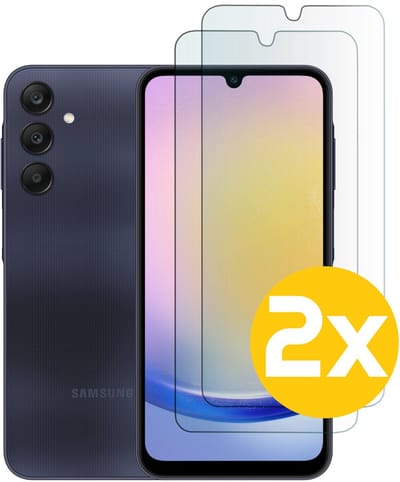 Screenprotector Geschikt Voor Samsung Galaxy A24 / A25 - Glasplaat - Tempered Glass - 2 Stuks