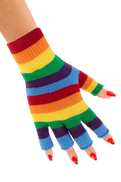KIMU® Vingerloze Handschoenen Regenboog - Vingerloos Gekleurd Pride - Handschoen Dames Heren Strepen Gay Pride Festival
