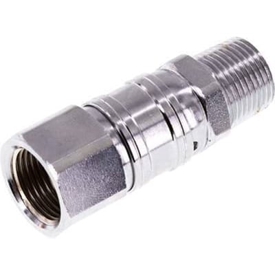 Draaidoorvoer R3/8 '' Buitendraad X G3/8 '' Binnendraad Vernikkeld Staal 15bar Voor Hulpmiddelen