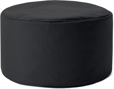 Lumaland Zitzak poef | Compacte zitzak met 3-in-1-functie: comfortabele poef, handig tafeltje en stijlvolle voetenbank voor binnen en buiten | Met flexibele EPS-vulling | Ø 25 x 45 cm