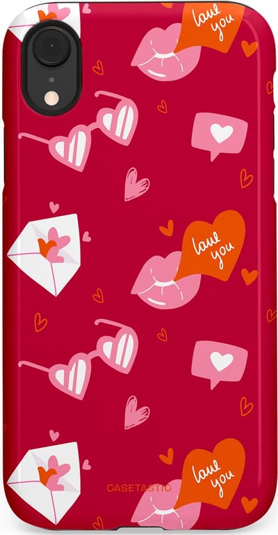 Casetastic Hoesje Geschikt voor Apple iPhone Xr - Stijlvolle Beschermende Duo-layer Case - Liefdesbrief