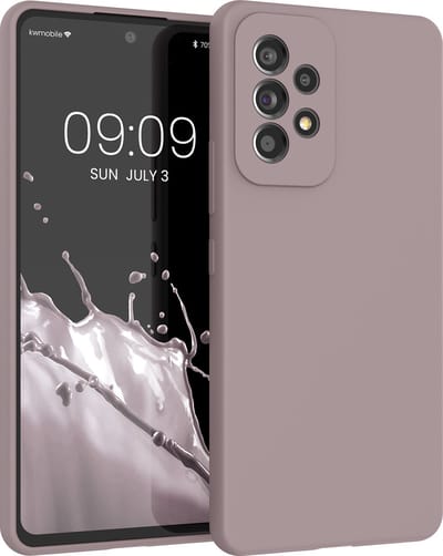 kwmobile telefoonhoesje geschikt voor Samsung Galaxy A53 5G - Hoesje met siliconen coating - Smartphone case in lila wolk
