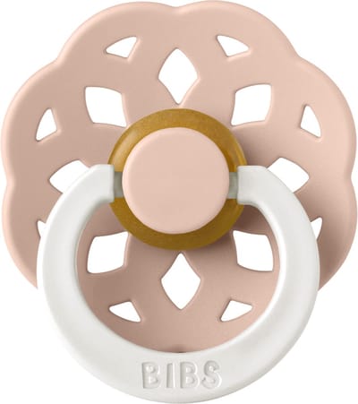 BiBs Boheme Glow In The Dark Fopspeen - Rond - 0-6 Mnd - Blush