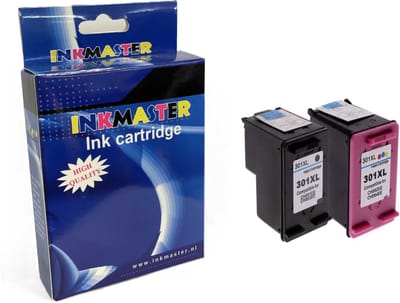 Inkmaster premium huismerk XXL Cartidge multipack voor HP 301XL BLack en Color (CH564EE) 301 XL voor Officejet 4630, 4632, 4635, 4636(SE), Envy 4500(E), 4502, 4503, 4504, 4507, 4508, 5530, 5532, 5534, Deskjet 3050, 3000, 2549, 2547