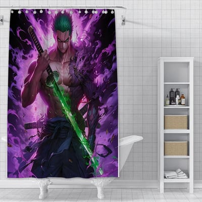 Douche Anime Voor L-Luffys Gordijn Waterdicht Polyester Stof Verf Kleurrijke Badgordijnen Huis Badkamer Decor Gordijn Met Haak YL150x180cm