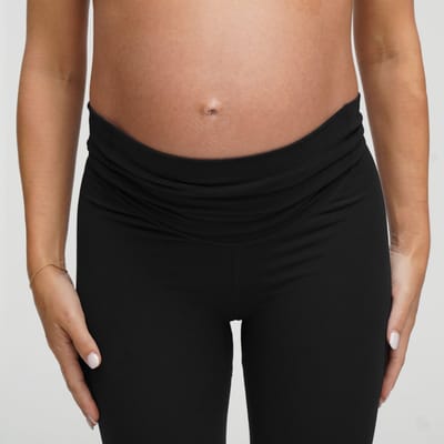 cfab - Naadloze zwangerschapslegging met hoge taille - Zwart - M