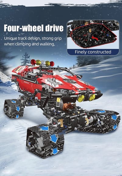 -Mould King- 18010 Technische Auto De App & Rc Gemotoriseerde Exploer Polar Regio is compatibel met het bekende merk.