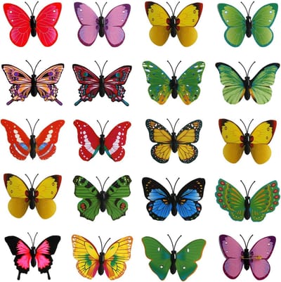 Dailygoods - Vlinderdecoratie met Veiligheidsspelden, 20 Stuks voor Tafeldecoratie