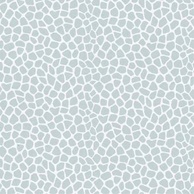 Behang - Kinderkamer – Giraffeprint – Lichtblauw - Babykamer - Kinderbehang – Giraf vlekken - 0,53 x 10,05 M