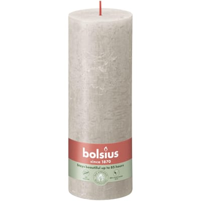 Bolsius Stompkaars Rustiek Sandy Grey - 19 cm / ø 7 cm