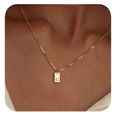 Ketting met initiaal - Stainless Steel - Letter G - Minimalistisch sieraad - Waterproof - Fijne damesketting -