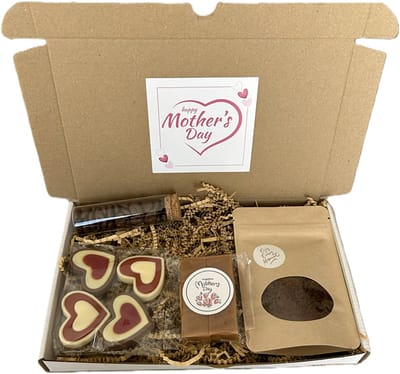 Moederdag koffie brievenbus cadeau - fudge - chocolade mokkaboontjes - chocolade